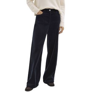 Theory Womens Straight-Leg 5-Pocket Velvet Pants 2 Baltic - NWT $345